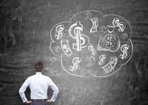 Businessman thinking Wealth