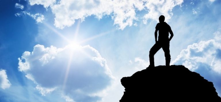 Man at top of the hill