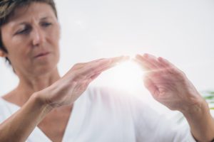 Woman distance healing