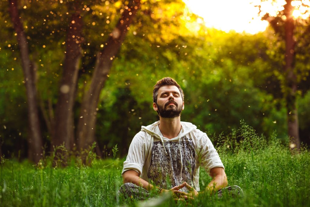 Man doing meditation