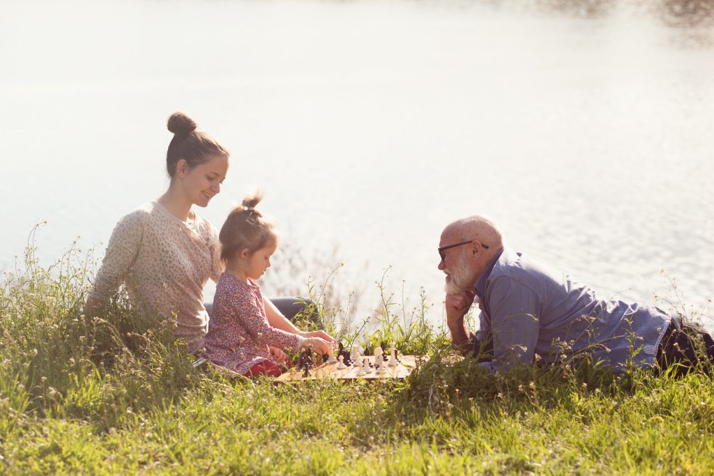 Grandfather Mother And Granddaughter