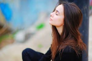 Woman meditating
