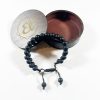 Black Mat Agate Crystal Bracelet