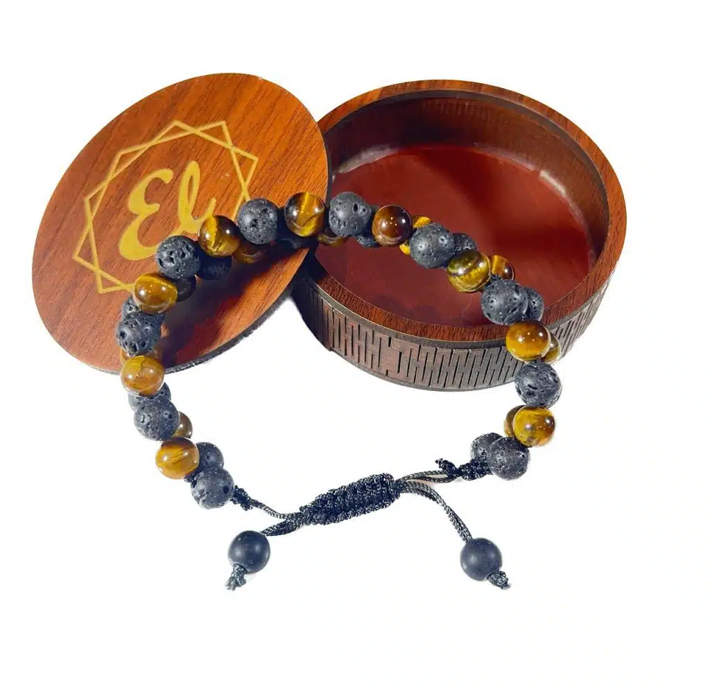 Tiger Eye Lava Bracelet