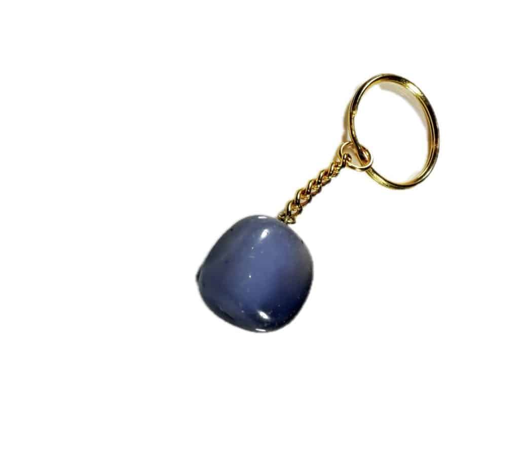blue lace agate keychain