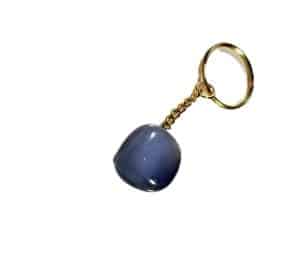 blue lace agate keychain
