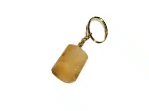 Orange selenite keychain