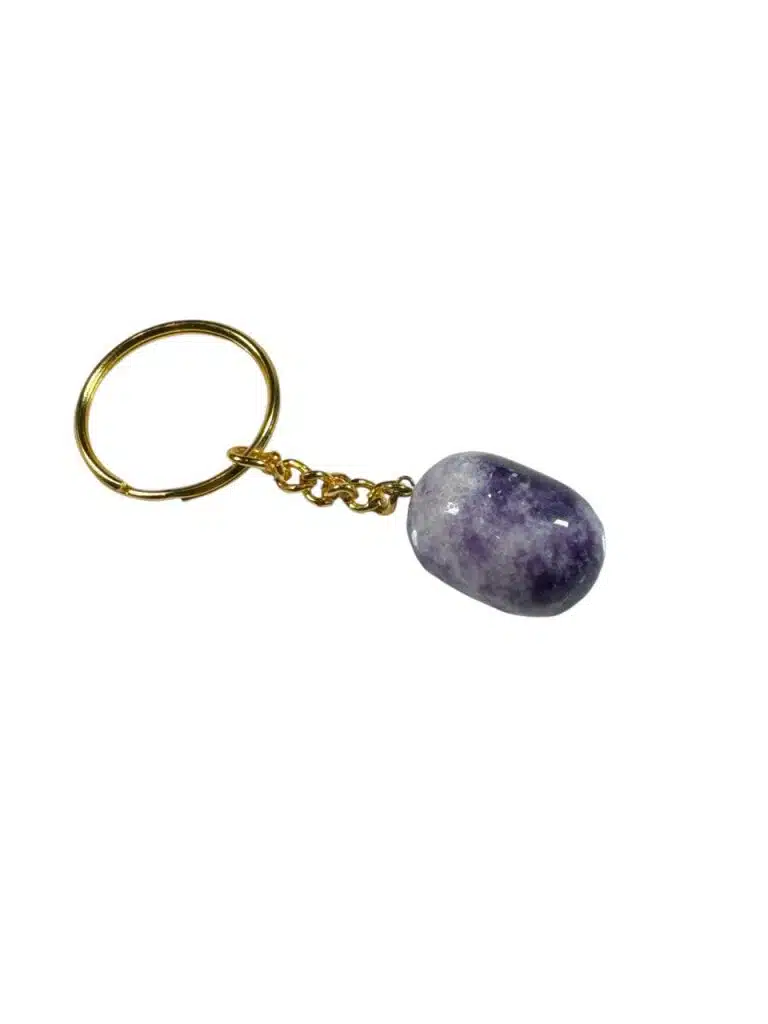 Lepidolite keychain