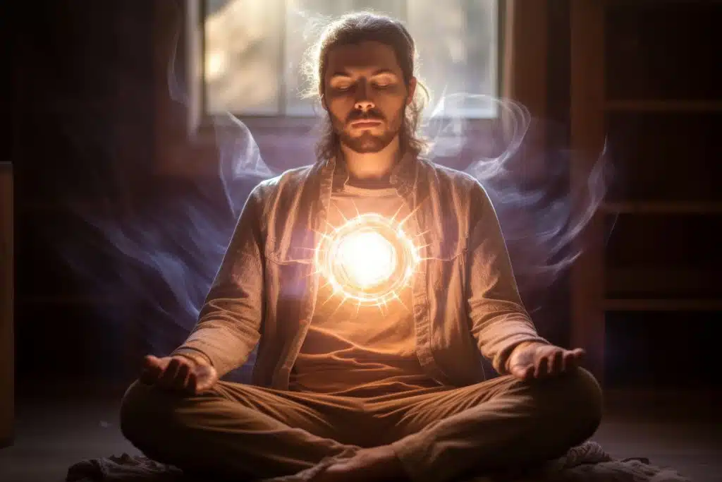 Man practicing Meditation
