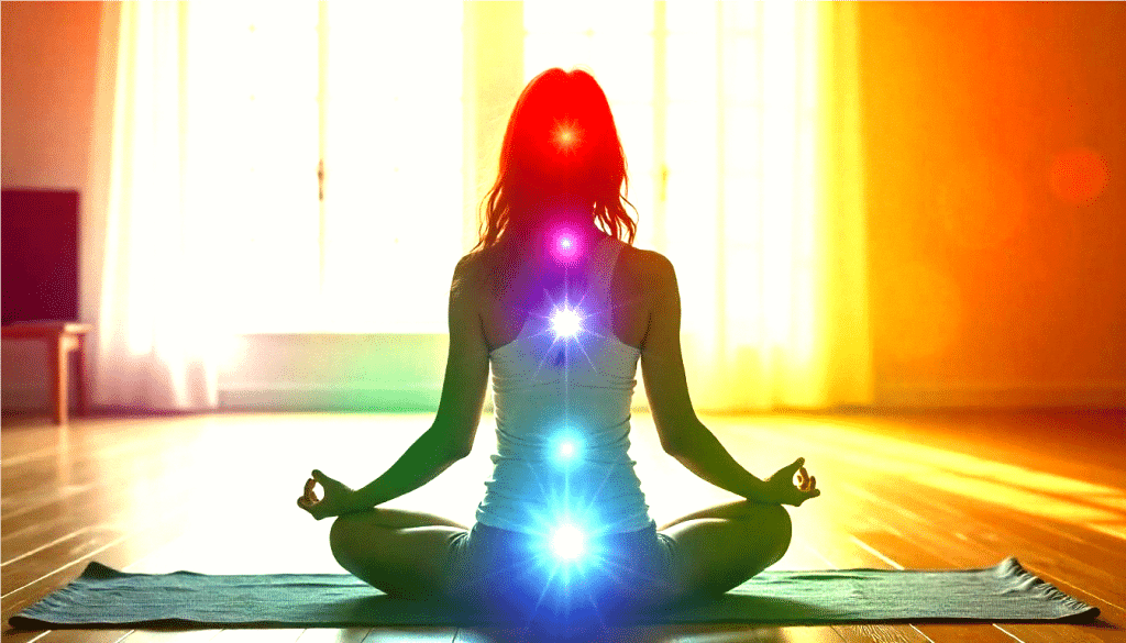 women sitting in Lotus position