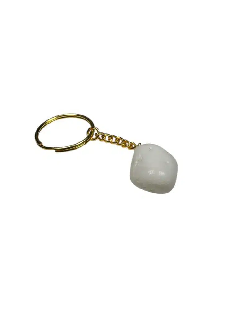 White Agate Keychain