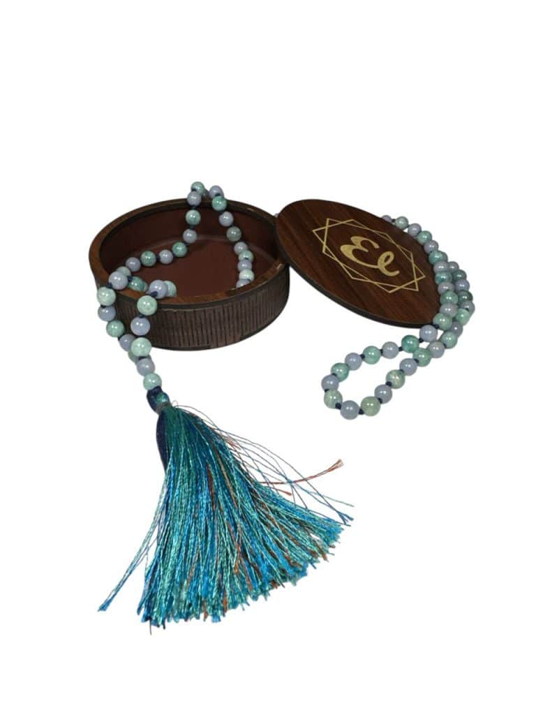 Amazonite + Angelite Jap Mala Necklace